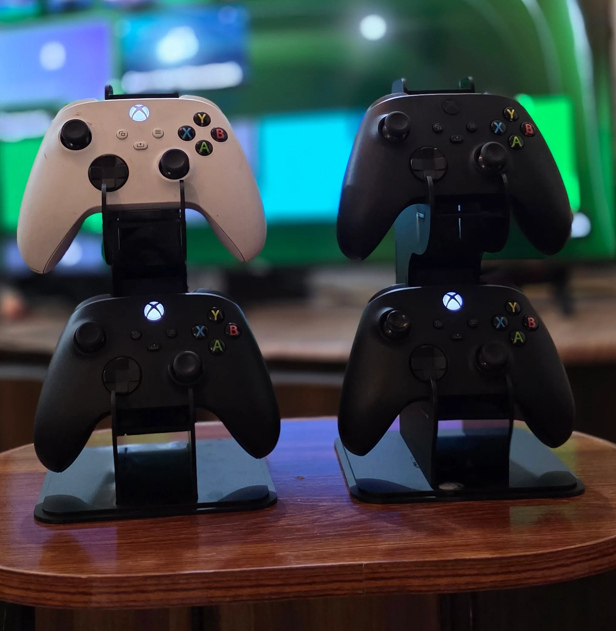 2 Tiers Acrylic Gaming Controller Stand - Desk Organizer for PS5, PS4, Xbox Series X/S Controllers