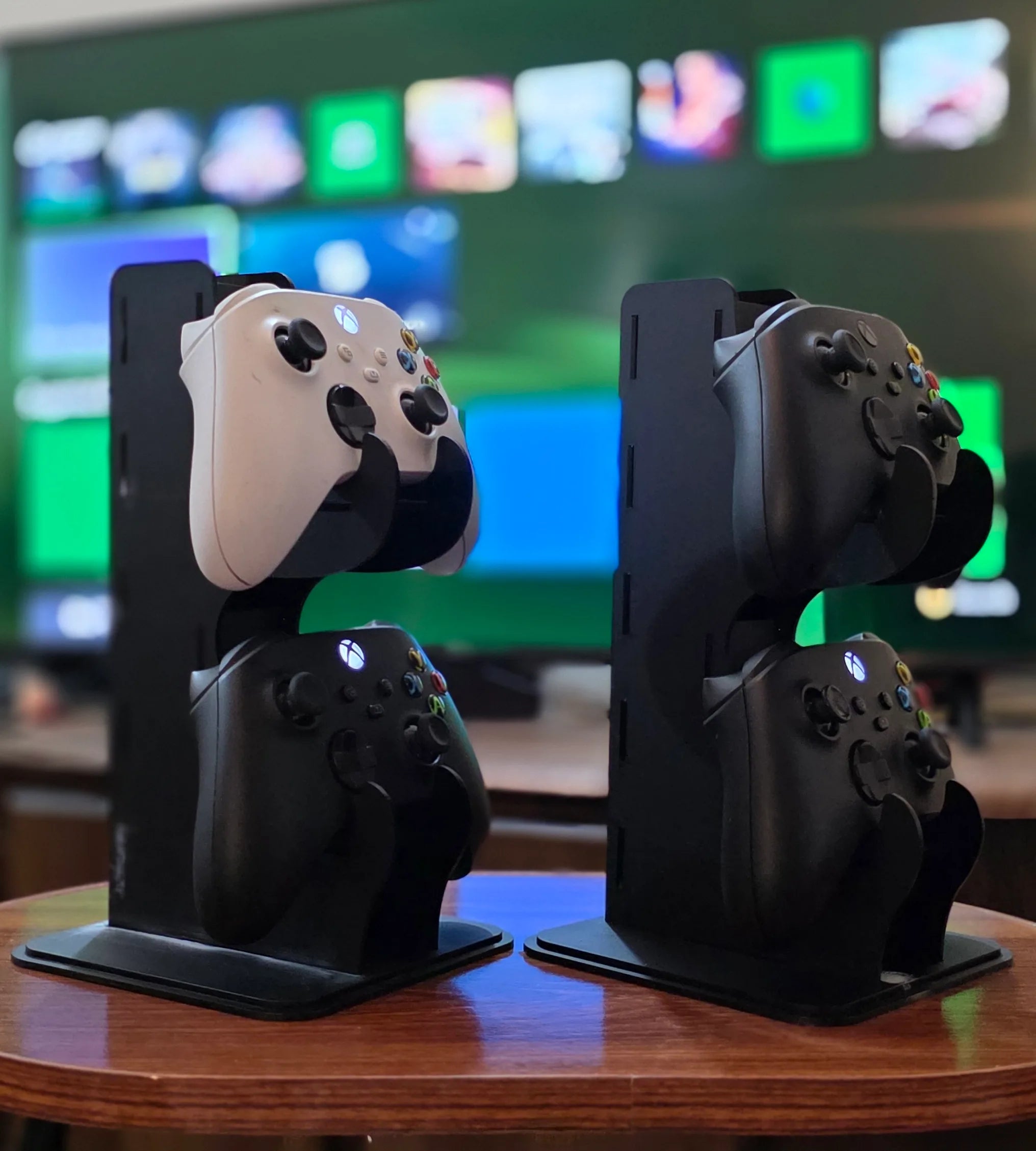 2 Tiers Acrylic Gaming Controller Stand - Desk Organizer for PS5, PS4, Xbox Series X/S Controllers