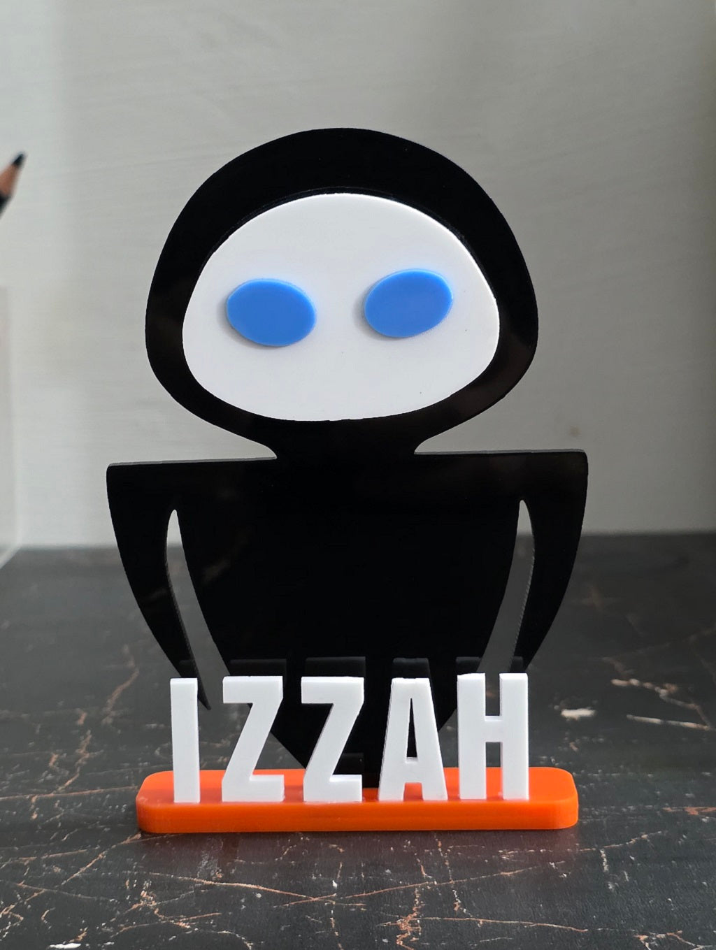 Custom Name 3D Acrylic Desk Sign – Personalized Cartoon Character Tabletop Stand – Laser Cut Gaming Room Nightstand Kids Nameplate Decor Gift
