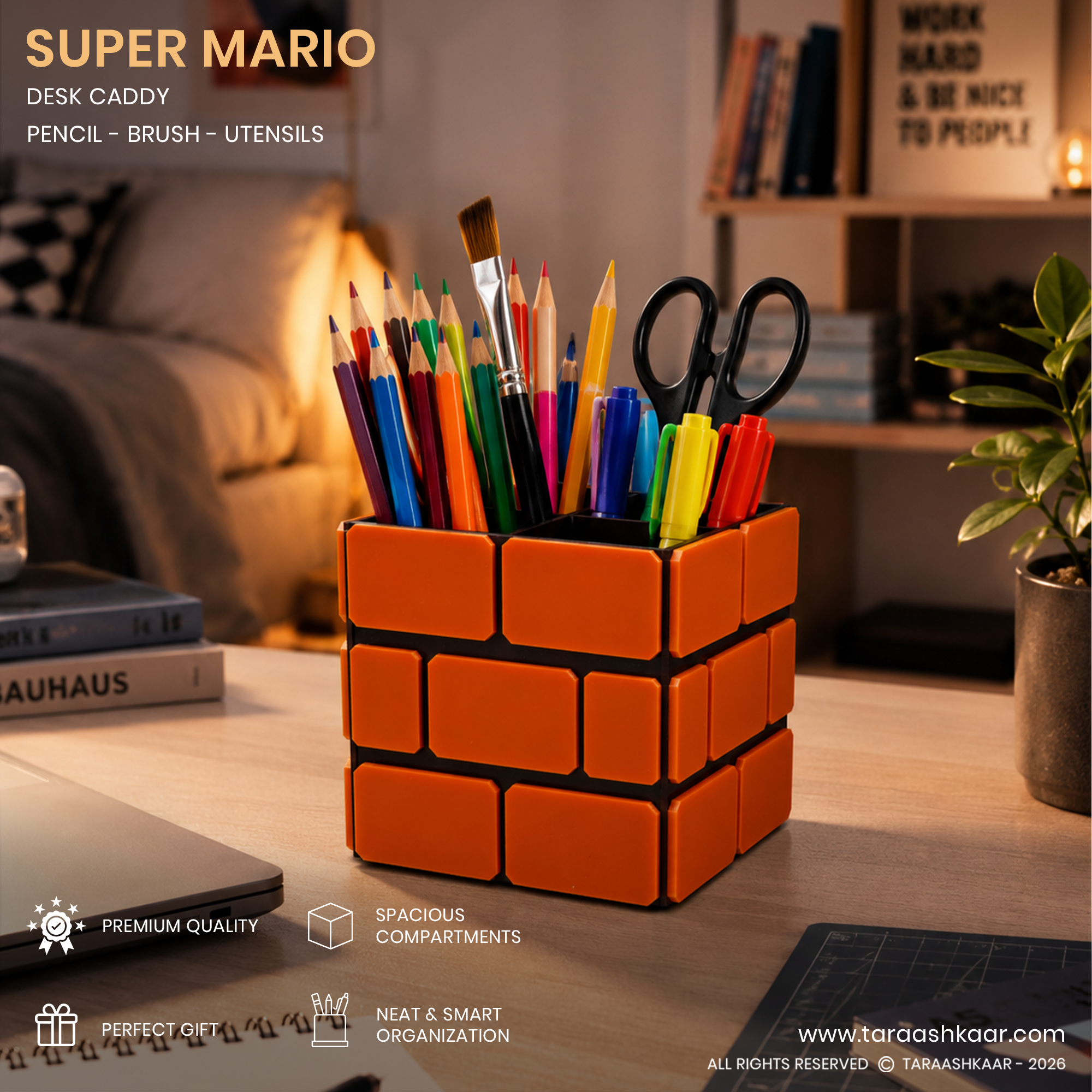 Super Mario Brick Desk Caddy