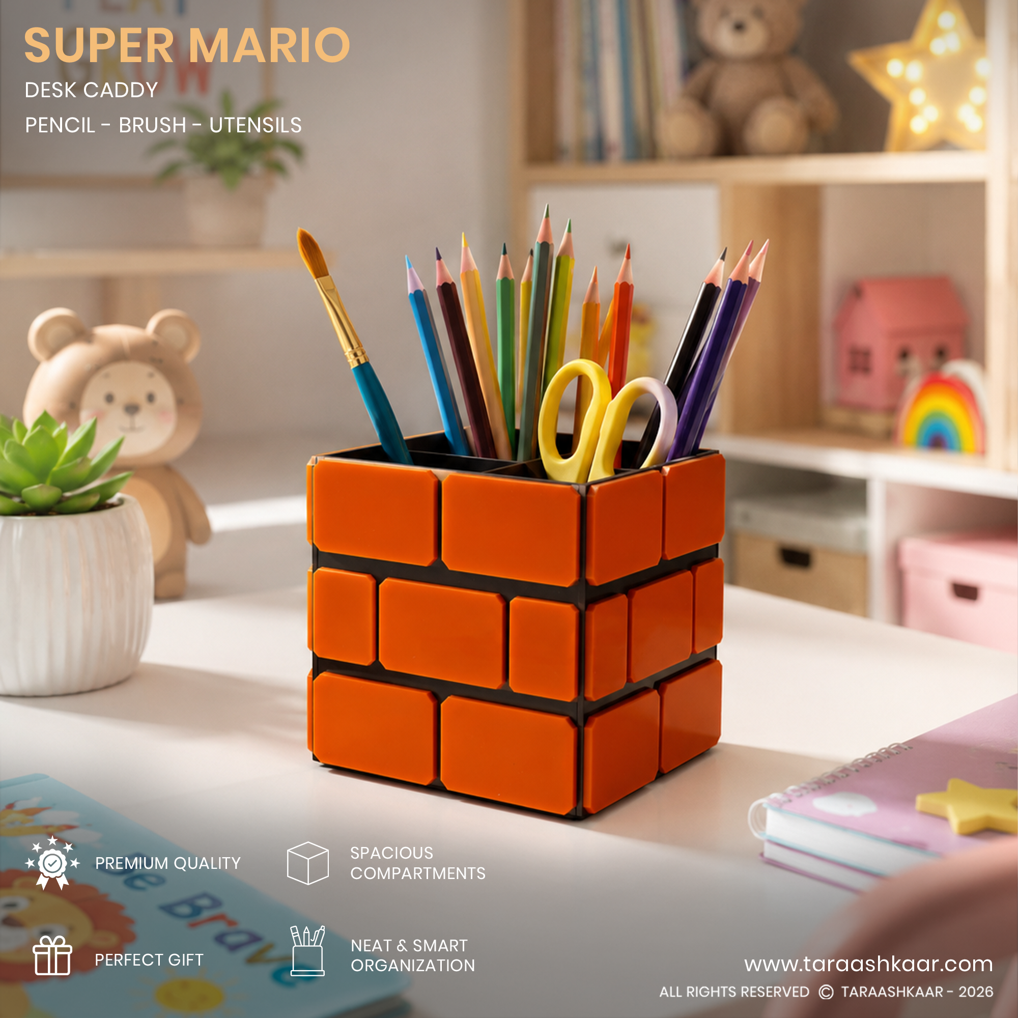 Super Mario Brick Desk Caddy
