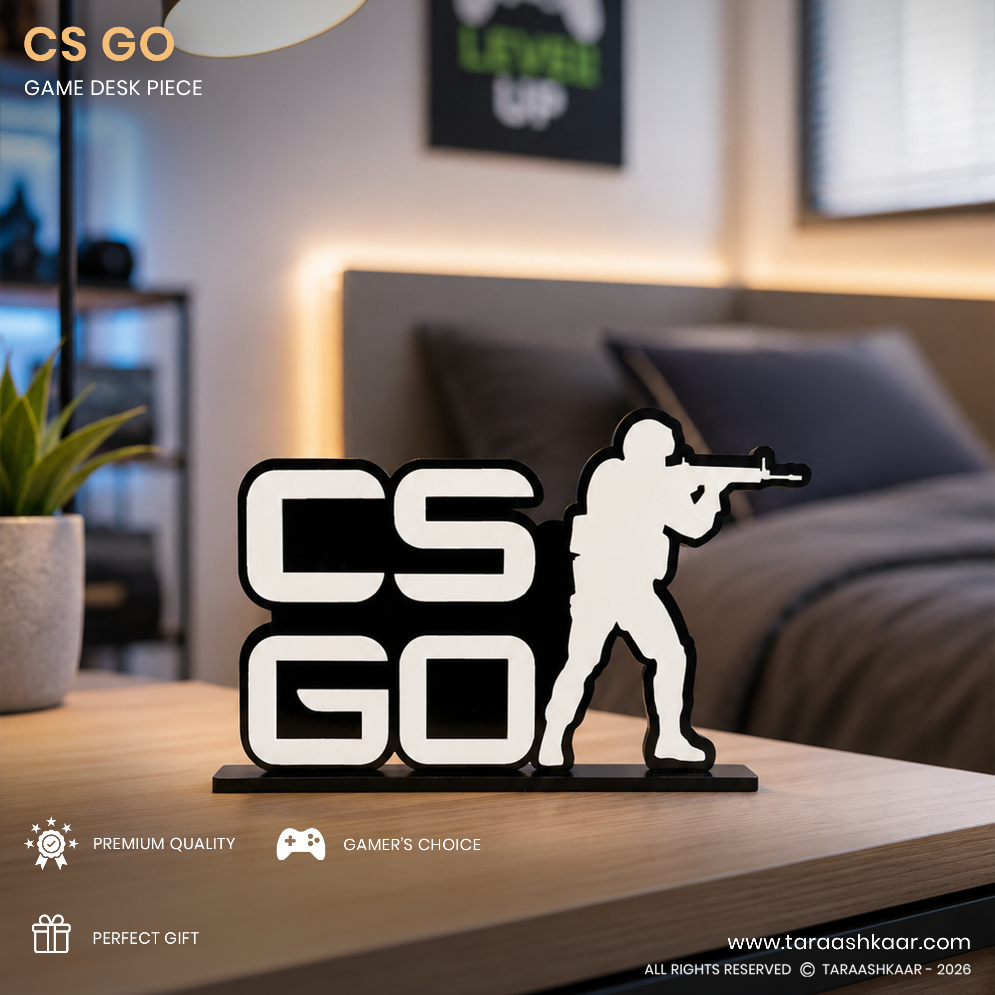 CS GO Acrylic Game Desk Piece