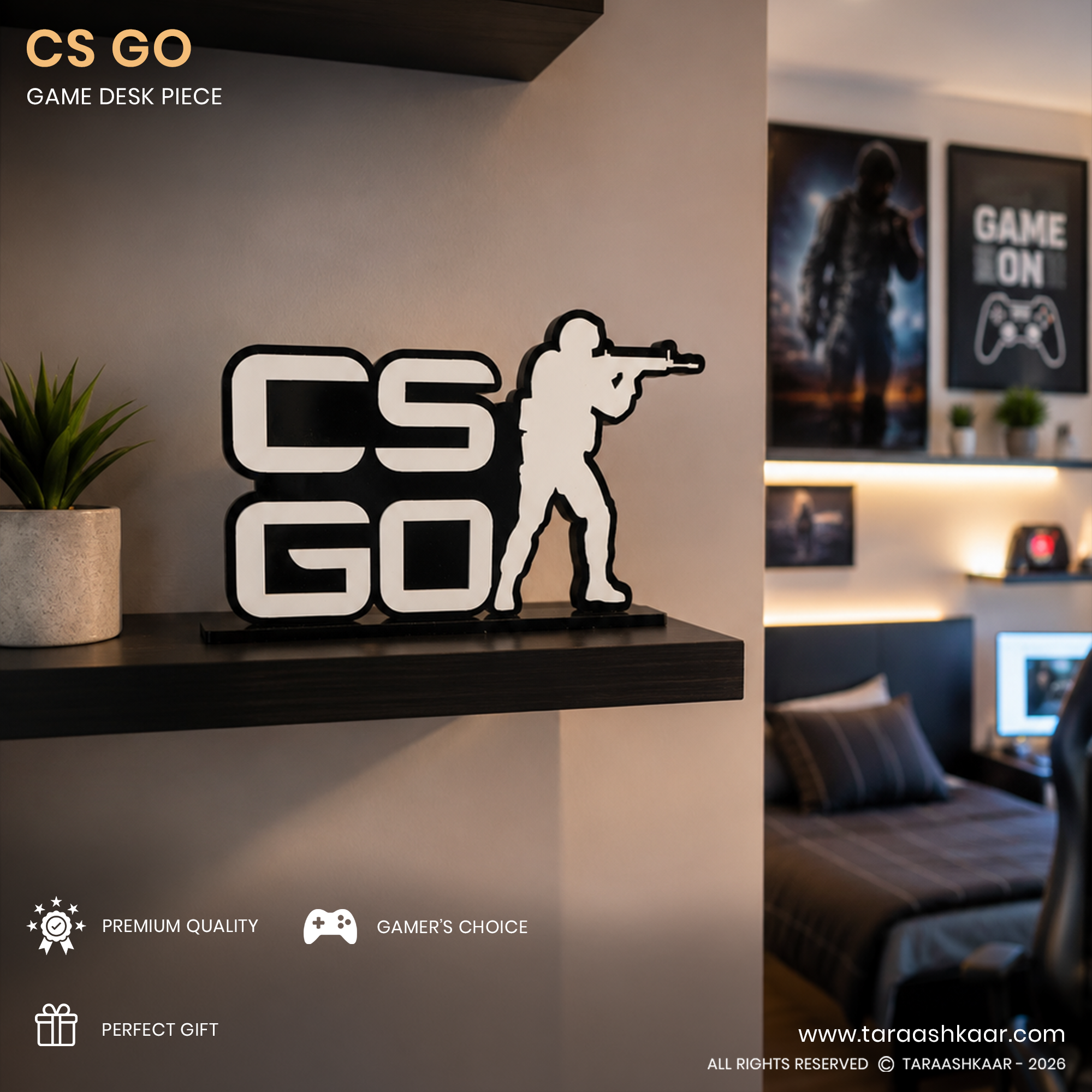 CS GO Acrylic Game Desk Piece