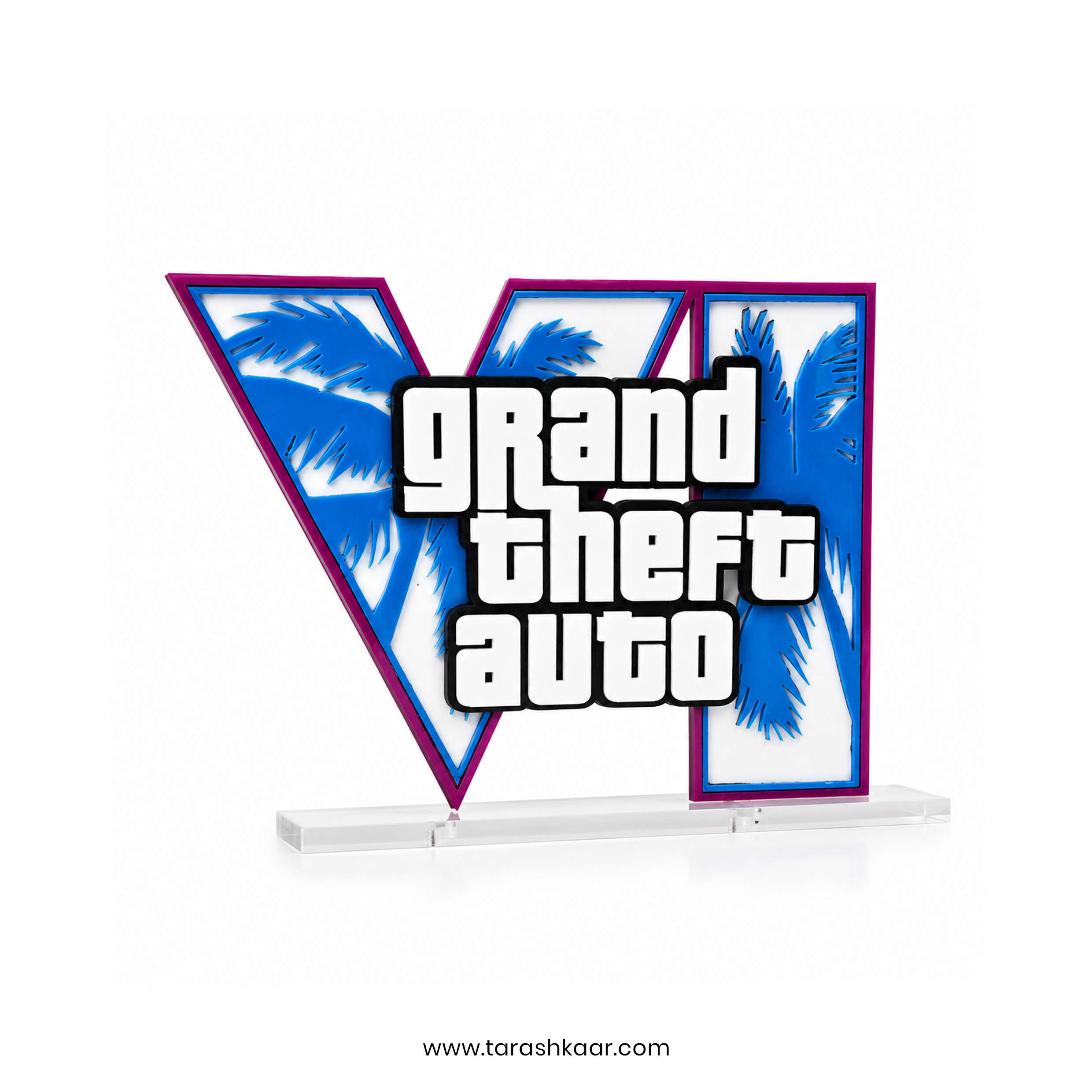 GTA 6 Desk Decor Logo - 3D Acrylic
