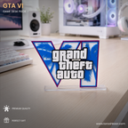 GTA 6 Desk Decor Logo - 3D Acrylic