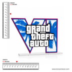 GTA 6 Desk Decor Logo - 3D Acrylic