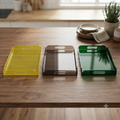 Premium 13x7 Inches Rectangular Acrylic Serving Tray – Elegant & Durable Food Serving Organizer for Home, Office, and Parties