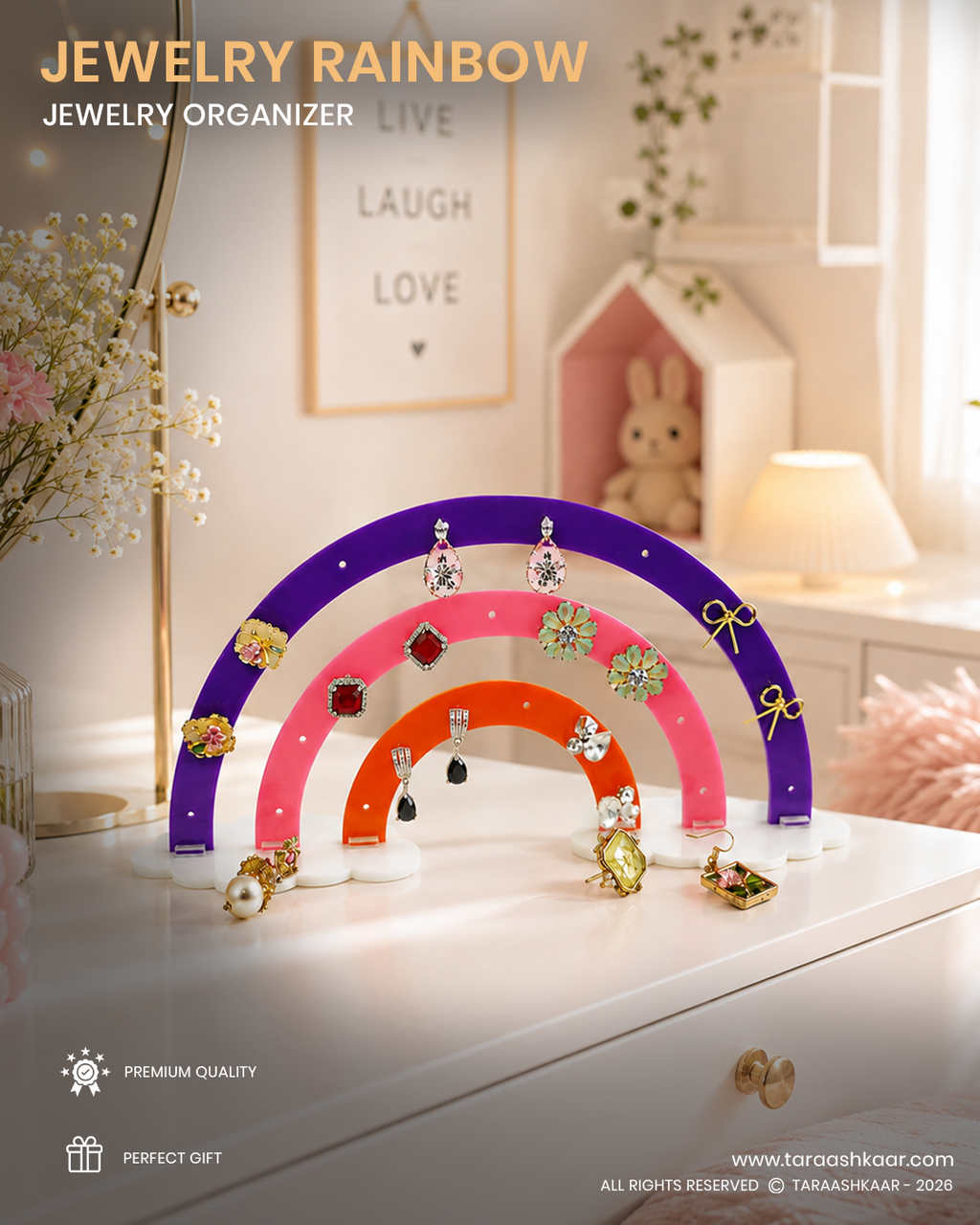 Jewelry Rainbow Acrylic Organizer