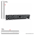 3D Layered Acrylic Stand - Minecraft Logo Edition - Premium Gaming Room Desk Decor