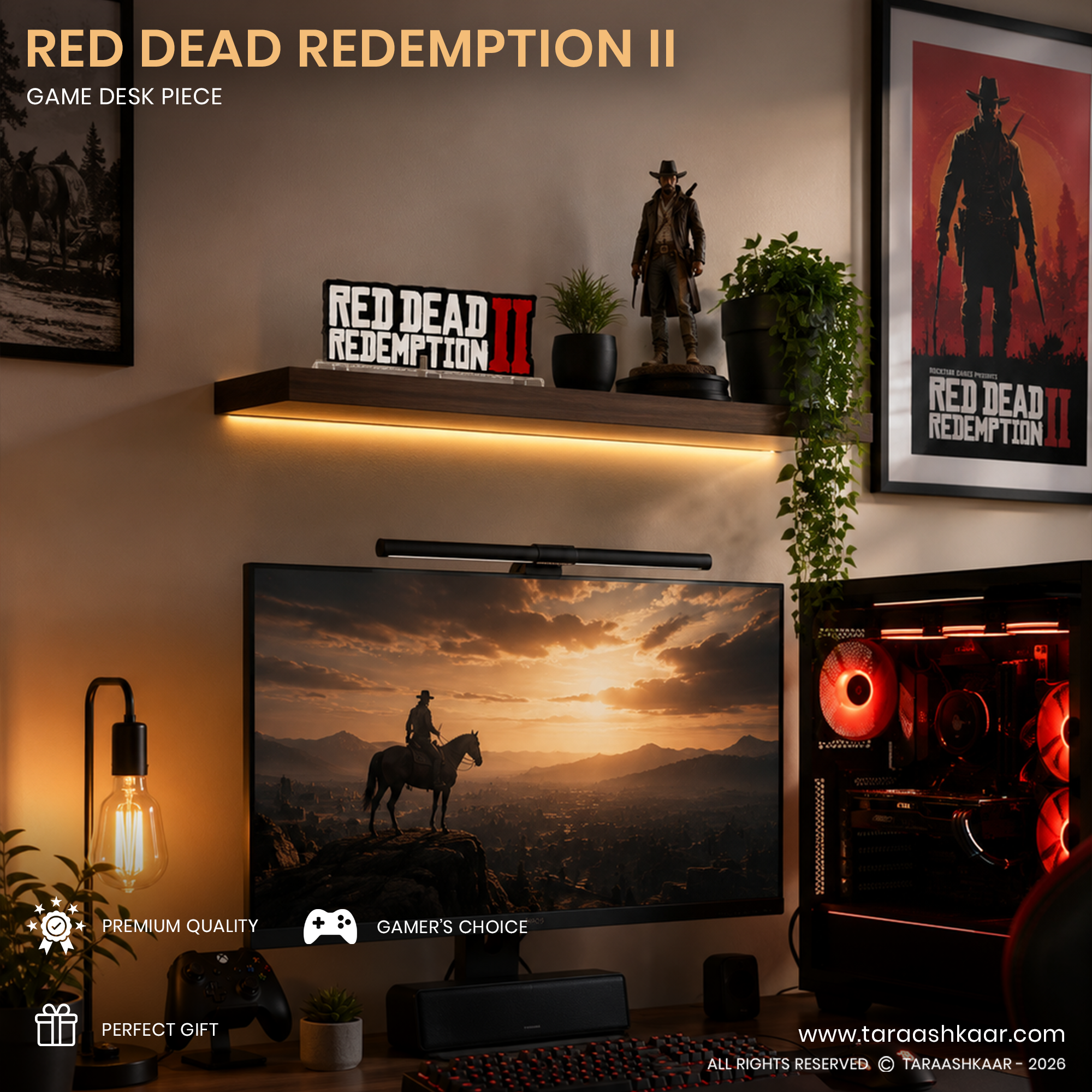 Red Dead Redemption II Game Desk Piece