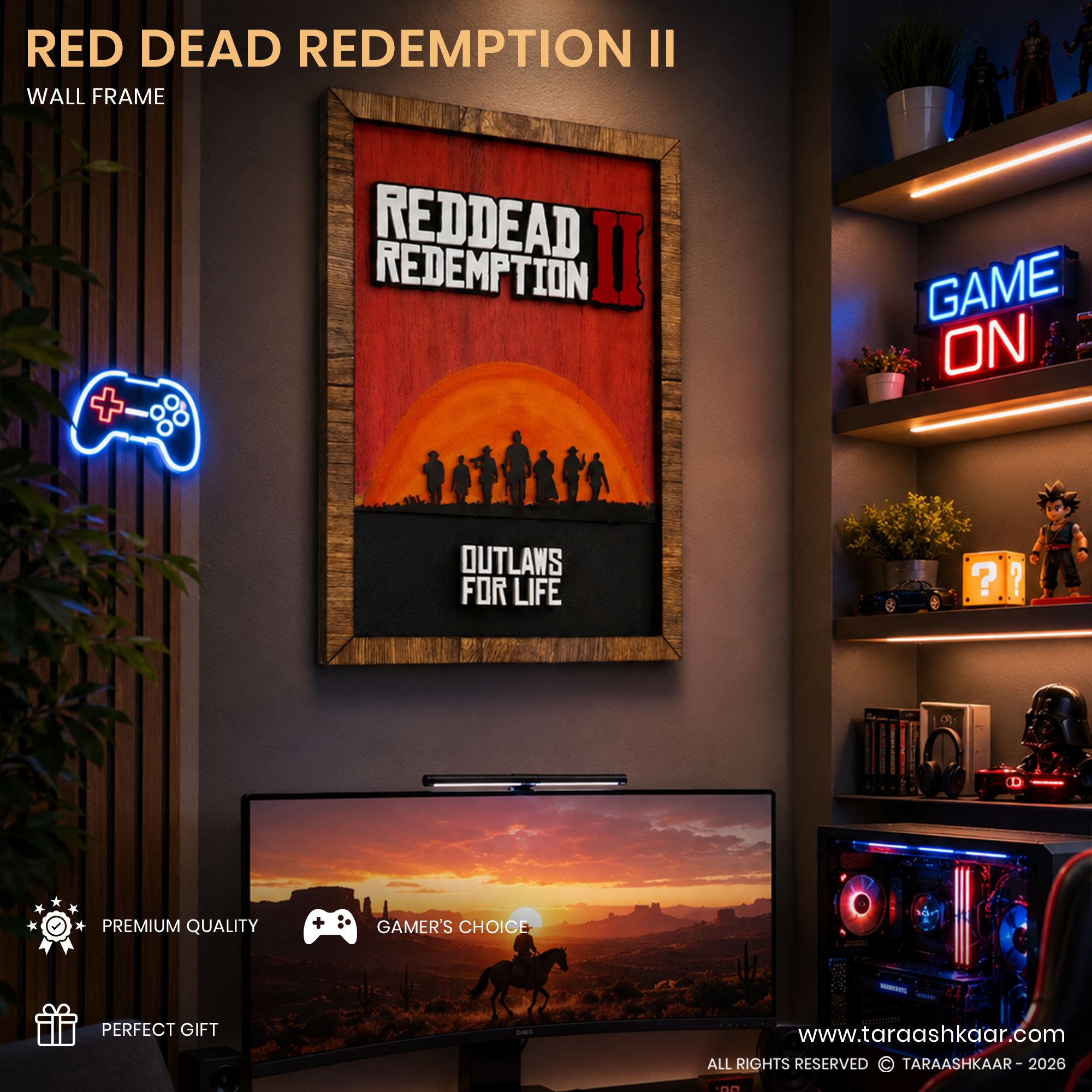Red Dead Redemption 2 Acrylic Game Wall Frame