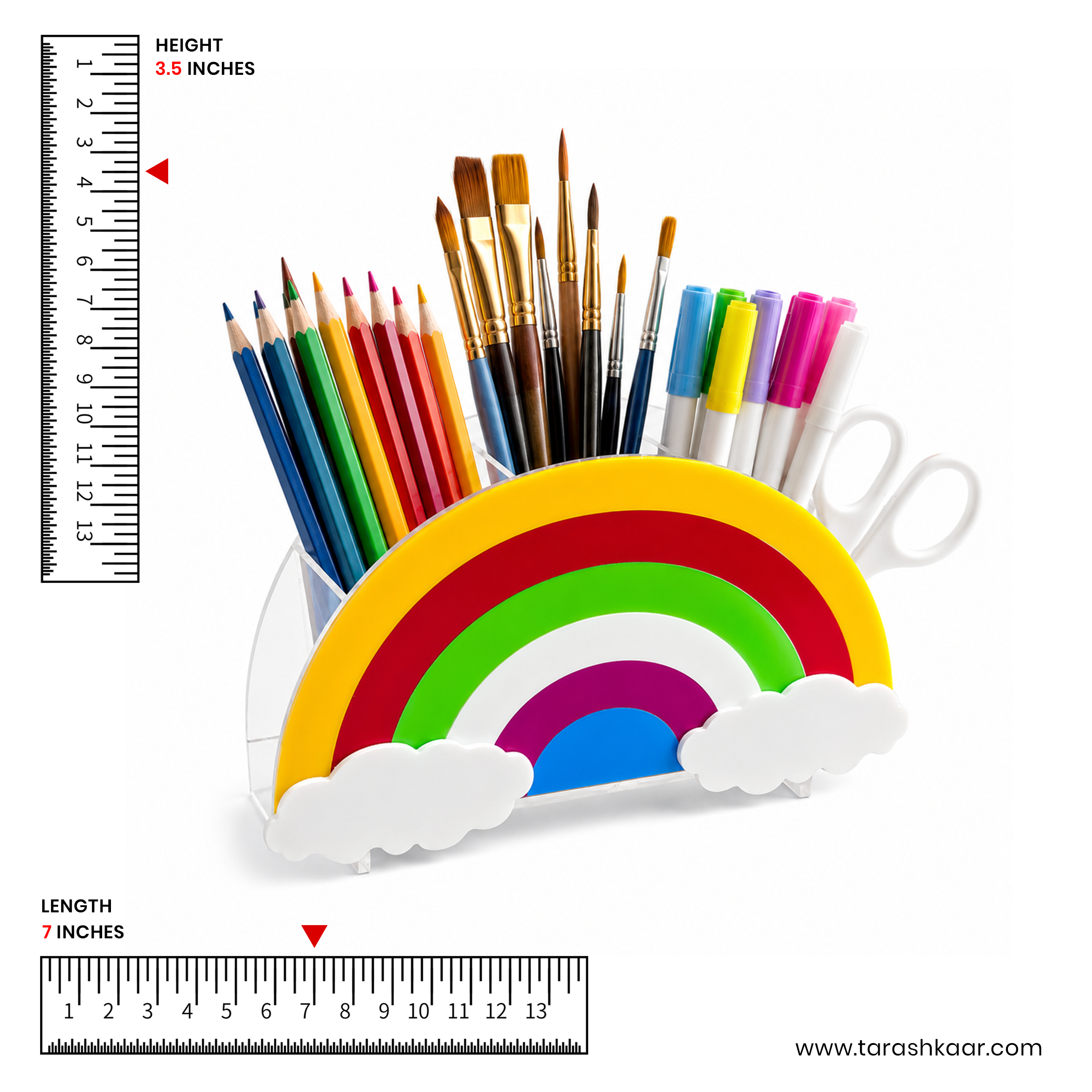 Rainbow Cloud Acrylic Pen & Pencil Holder
