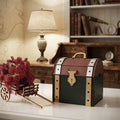 Laser Cut Vintage Wooden Treasure Chest Box – Luxury 3D Decorative Storage Organizer – Premium Tabletop Antique Gift Box Trinket Jewellery Case