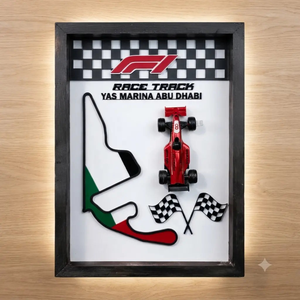 Premium Formula 1 Yas Marina Abu Dhabi 3D Wall Art Display