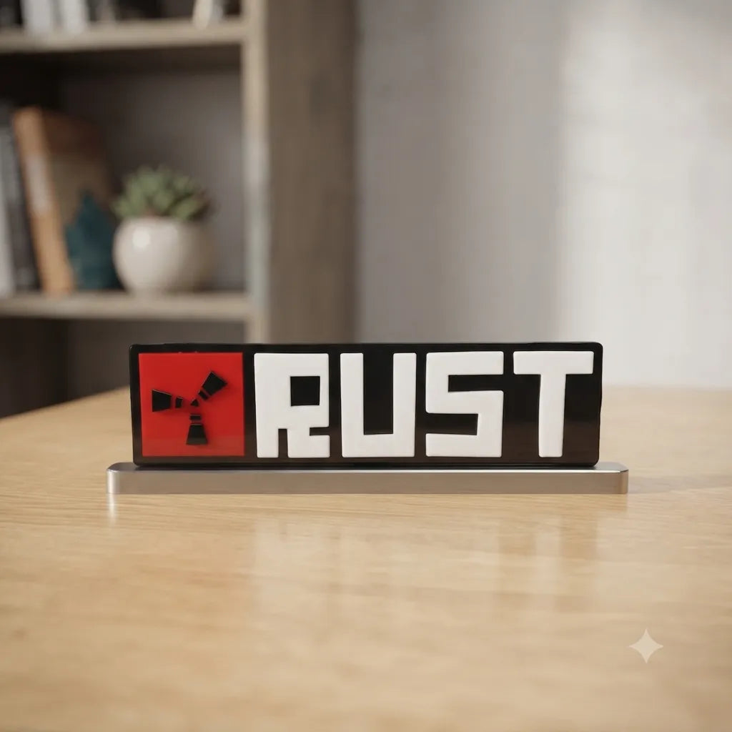 Premium RUST Game Acrylic Logo - 3D Layered Gaming Sign
