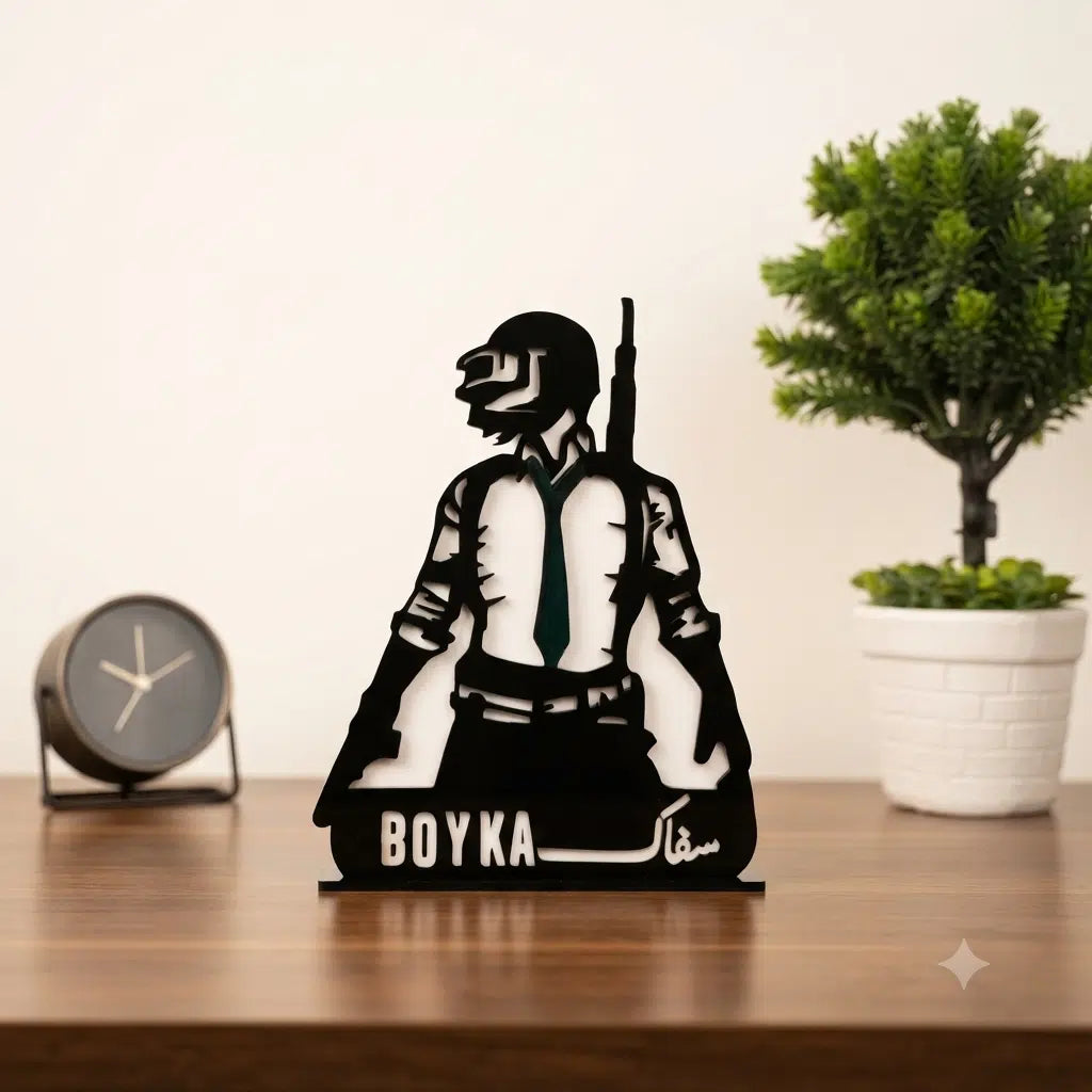 Pubg Character Desk Decor - Personalized Nameplate (Any Name)