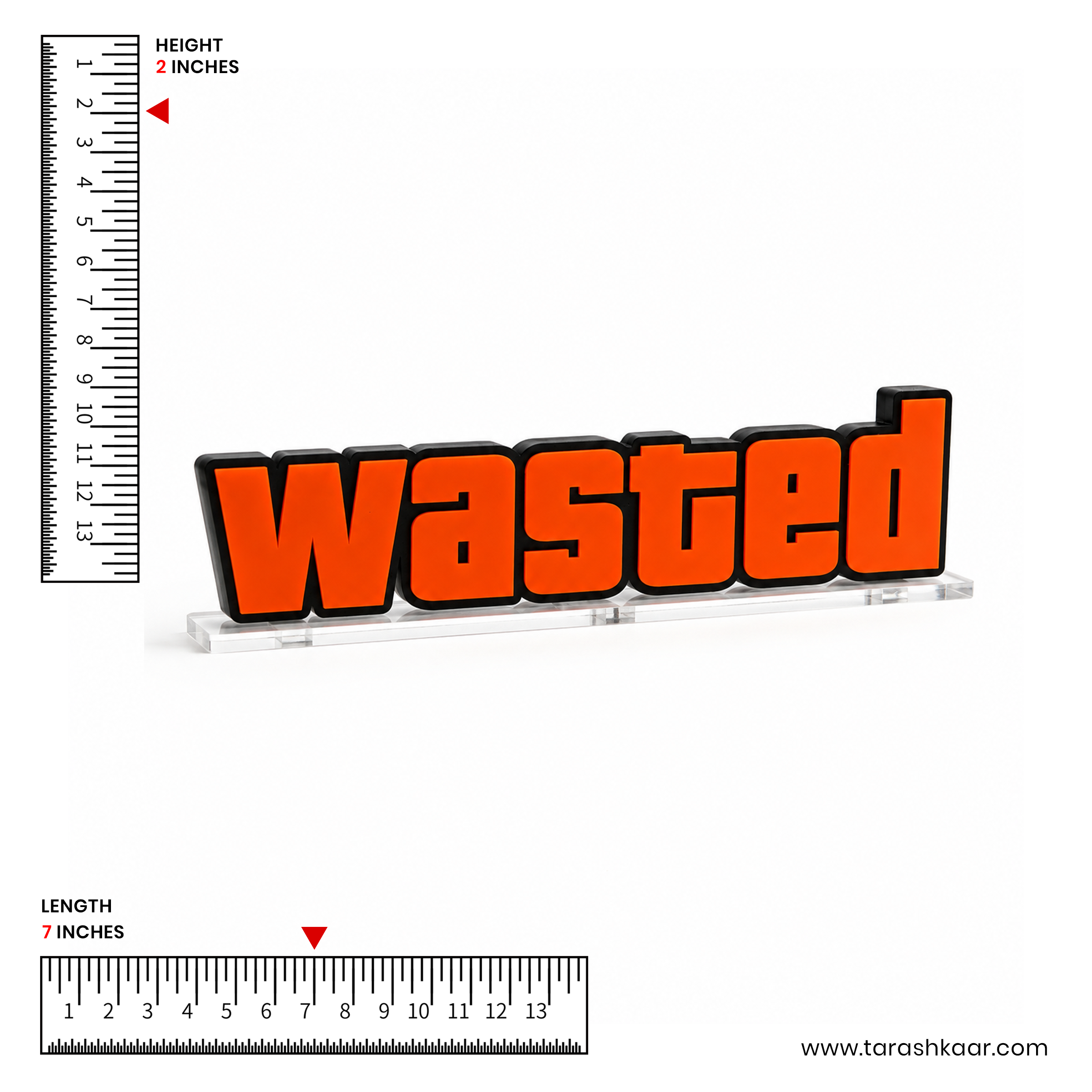 GTA WASTED Sign 3D Acrylic Game Desk Piece
